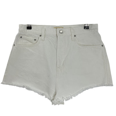 Grlfrnd Frayed White Kyla Denim Shorts Size 29