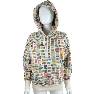 Aime Leon Dore Vintage Multicolor Stamps Hoodie Size XS