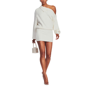 Retrofête Cable Knit White Waverly Sweater Dress Size XS