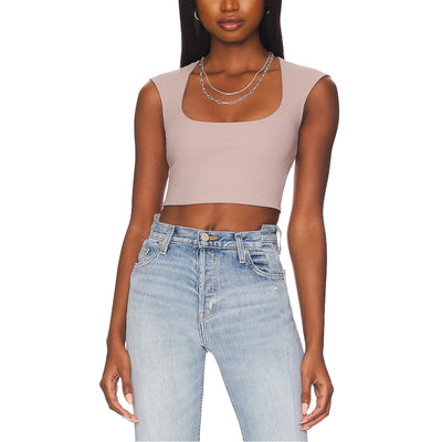Alix Nyc Sleek Pewter Nadine Crop Top Size S