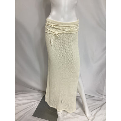 Lpa 'Soline' White Sheer Midi Skirt Size M