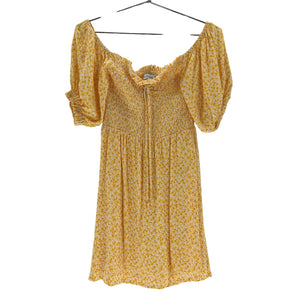 Faithfull The Brand Breezy Yellow Domenica Mini Size 6 Dress