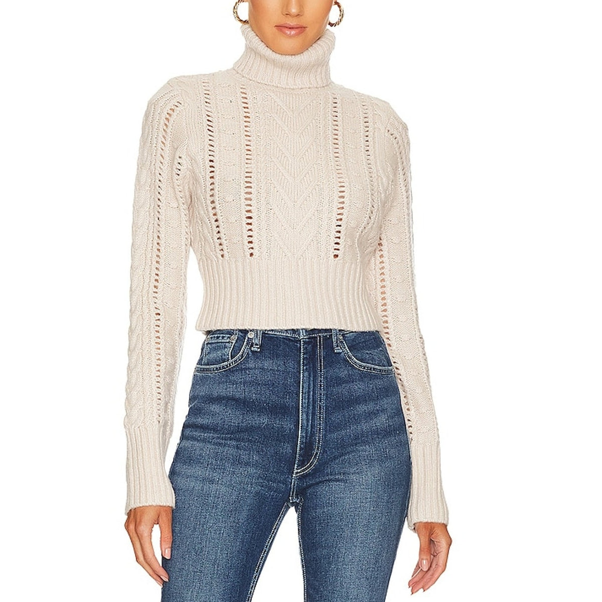 Rag & Bone Chunky Cream Elizabeth Turtleneck Sweater Size XS
