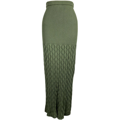 Agua Bendita Knit Sage Theodora Skirt Size L