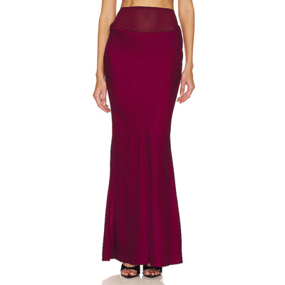 NBD Elegant Oxblood Red Eleni Maxi Skirt Size XS NWT