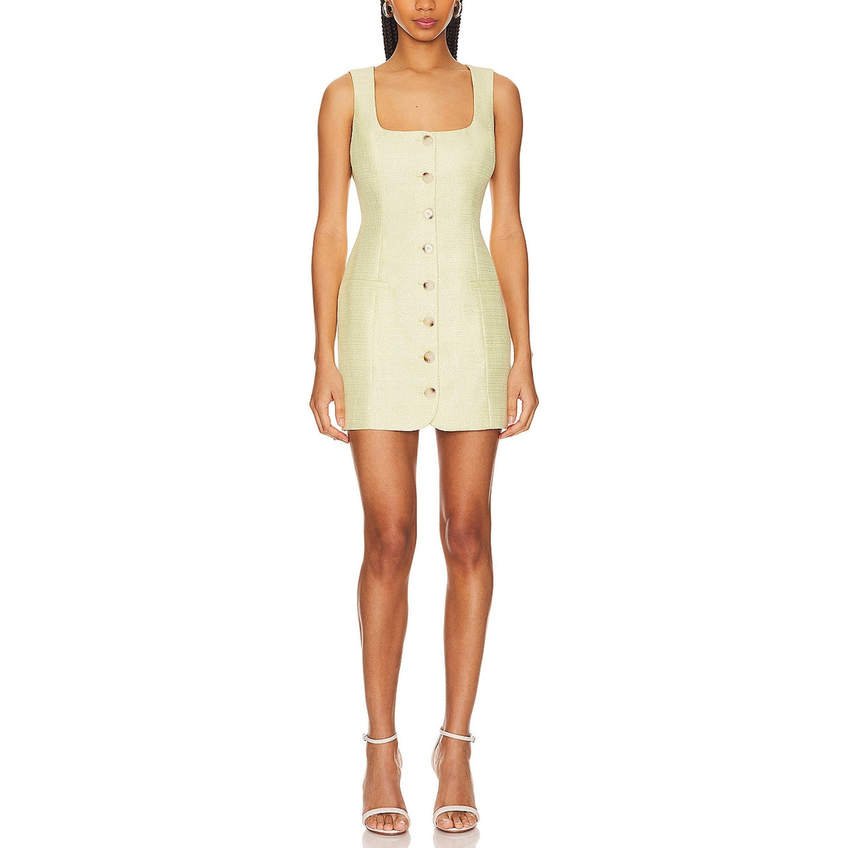 Line & Dot 'Sunnie' Yellow Polyester Mini Dress Size XS