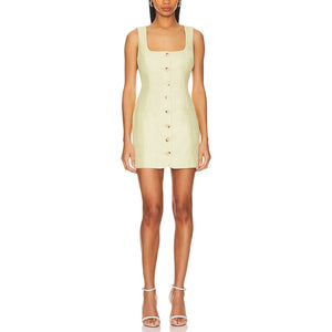 Line & Dot 'Sunnie' Yellow Polyester Mini Dress Size XS