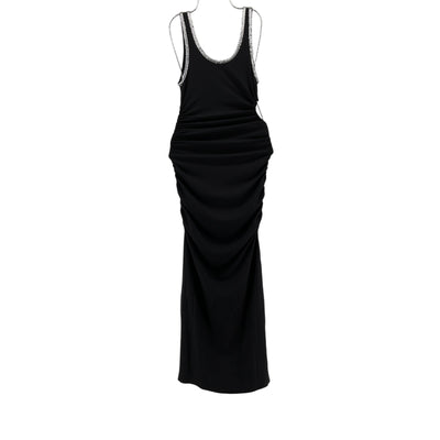 Simkhai Ruched Black Darian Dress Size XS