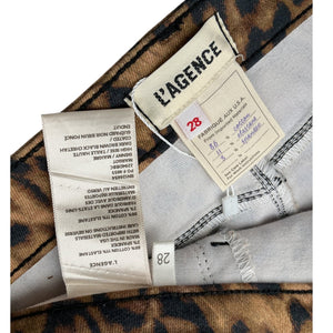 L'agence Stretch Multicolor Margot Denim Jeans Size 28