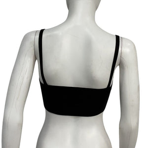Haight Ribbed Black Corset Top Size M