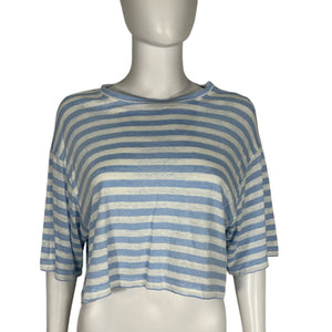 Frame Boxy Multicolor Linen Crop Top Size XS