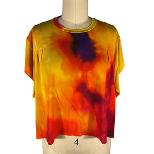 Paco Rabanne Printed Multicolor Cropped Tee Size M NWT