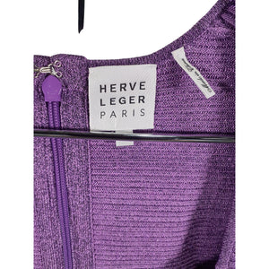 Hervé Léger Oversized Purple Haze Ottoman Lurex Size XS Top