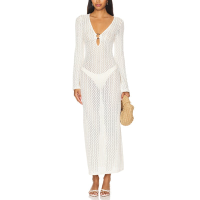 Allsaints Crochet Chalk White Karma Dress Size 4
