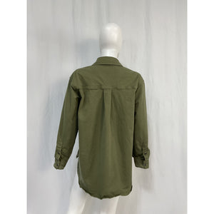 Anine Bing 'Simon' Green Cotton Shirt Size XS