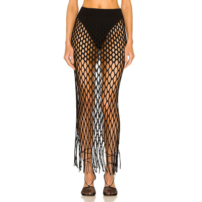 Dion Lee Sheer Black Reef Net Skirt Size XS / S