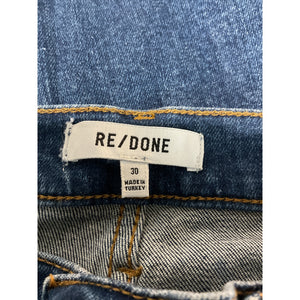 Re/Done '90S' Blue Cotton High Rise Jeans Size 30