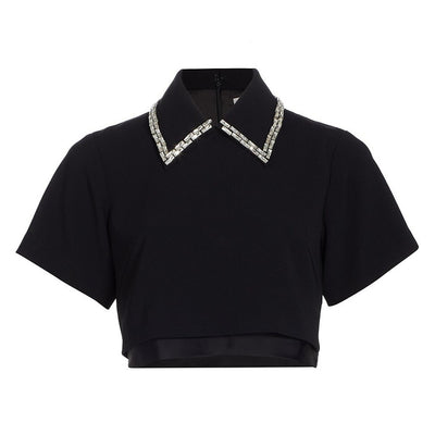 A.L.C. Embellished Black Lark Crystal Blouse Size 4