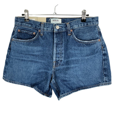Agolde Classic Blue Parker Long Denim Shorts Size 29