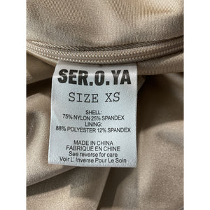 Ser.o.ya Ruched Gold Muriel Skirt Size XS