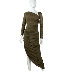 Lpa Ruched Brown Elena Dress Size XS