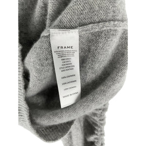 Frame Ruched Gray Crewneck Sweater Size S