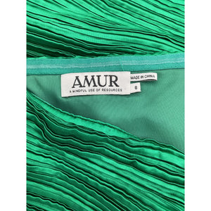 Amur Pleated Green Kayleigh Dress Size 8