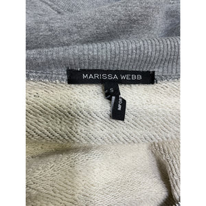 Marissa Webb So Uptight Tan Cotton French Terry Funnel Neck Zip Sweatshirt Size XS