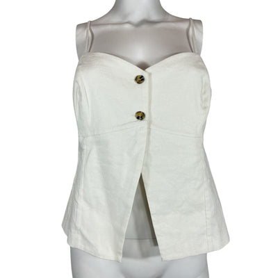 Favorite Daughter Linen Blend White Bea Camisole Size L