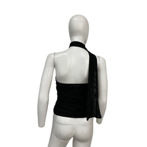 Reformation 'Sophie' Black Nylon Knit Top Size S