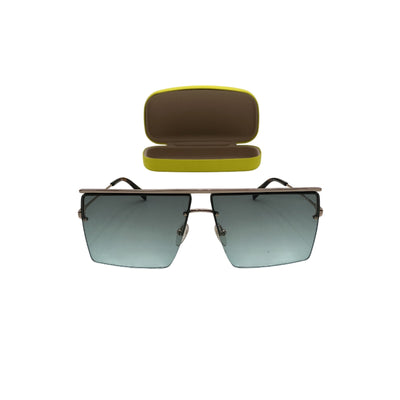 Emilio Pucci Sleek Gold Geometric Rimless Sunglasses