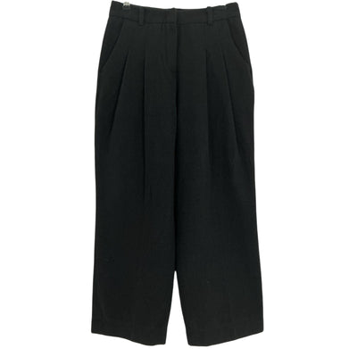 The Frankie Shop Pleated Black Layton Wide-Leg Pants Size S