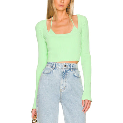 Gauge81 Ribbed Pistachio Yukita Top Sweater Size XS