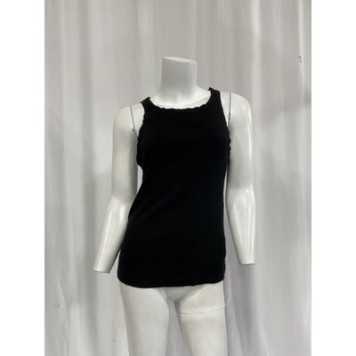 Nili Lotan Black Scoop Neck Sleeveless Top Size L