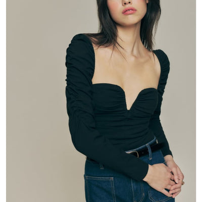 Reformation 'Ivy' Black Top Size 10