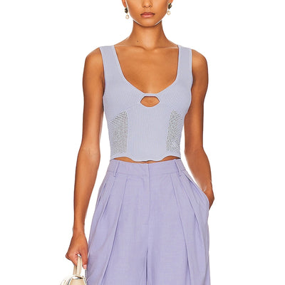 Sovere Ribbed Blue Ice Intrepid Tank Top Size S NWT