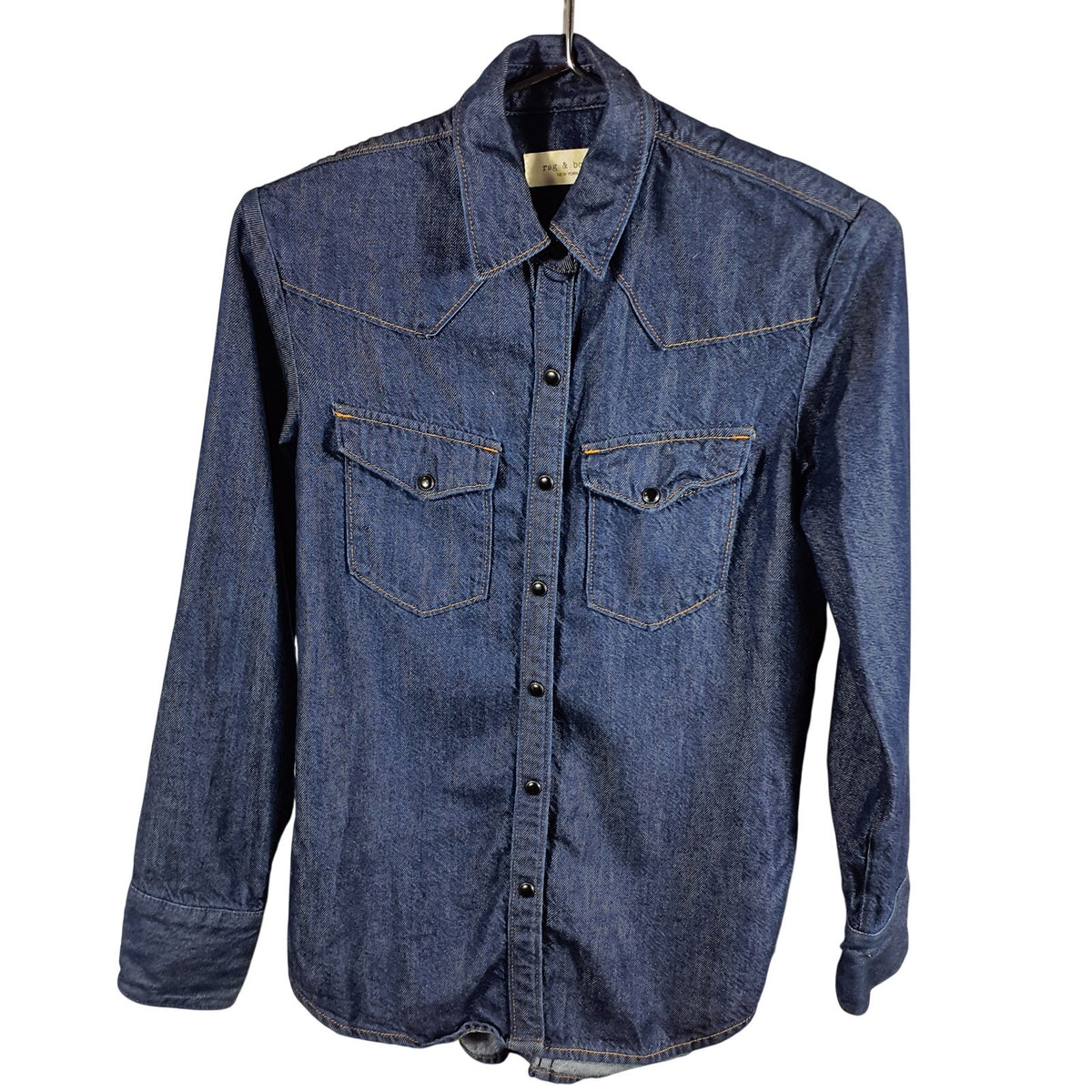 Rag & Bone Iconic Dark Denim Shirt Size XS