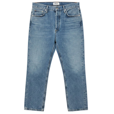 Agolde Classic Blue Riley High Rise Straight Crop Denim Jeans Size 29