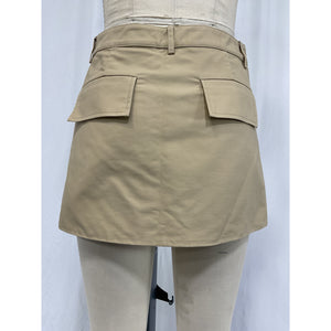 Aexae Beige Viscose Mini Skirt Size XS
