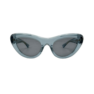 Bottega Veneta Sleek Light Blue Curvy Cat Eye Sunglasses