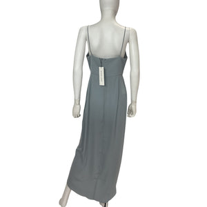 Shona Joy Draped Powder Blue Tulip Hem Maxi Dress Size 8 NWT