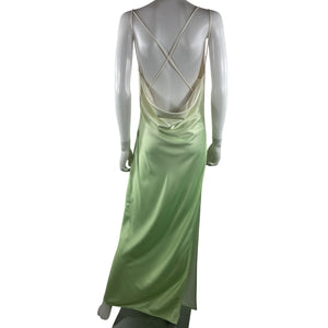 Michael Costello Sleek Lemon Green Porter Slip Dress Size M