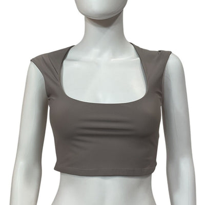 Alix Nyc Sleek Pewter Nadine Crop Top Size S