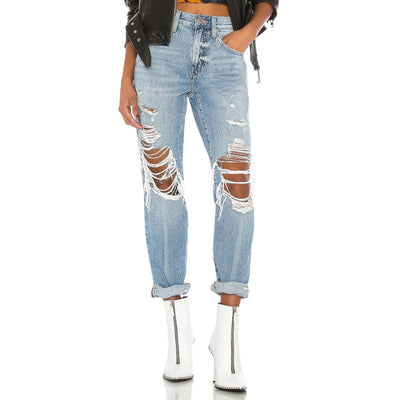 Pistola Distressed Blue Presley Straight Denim Jeans Size 25