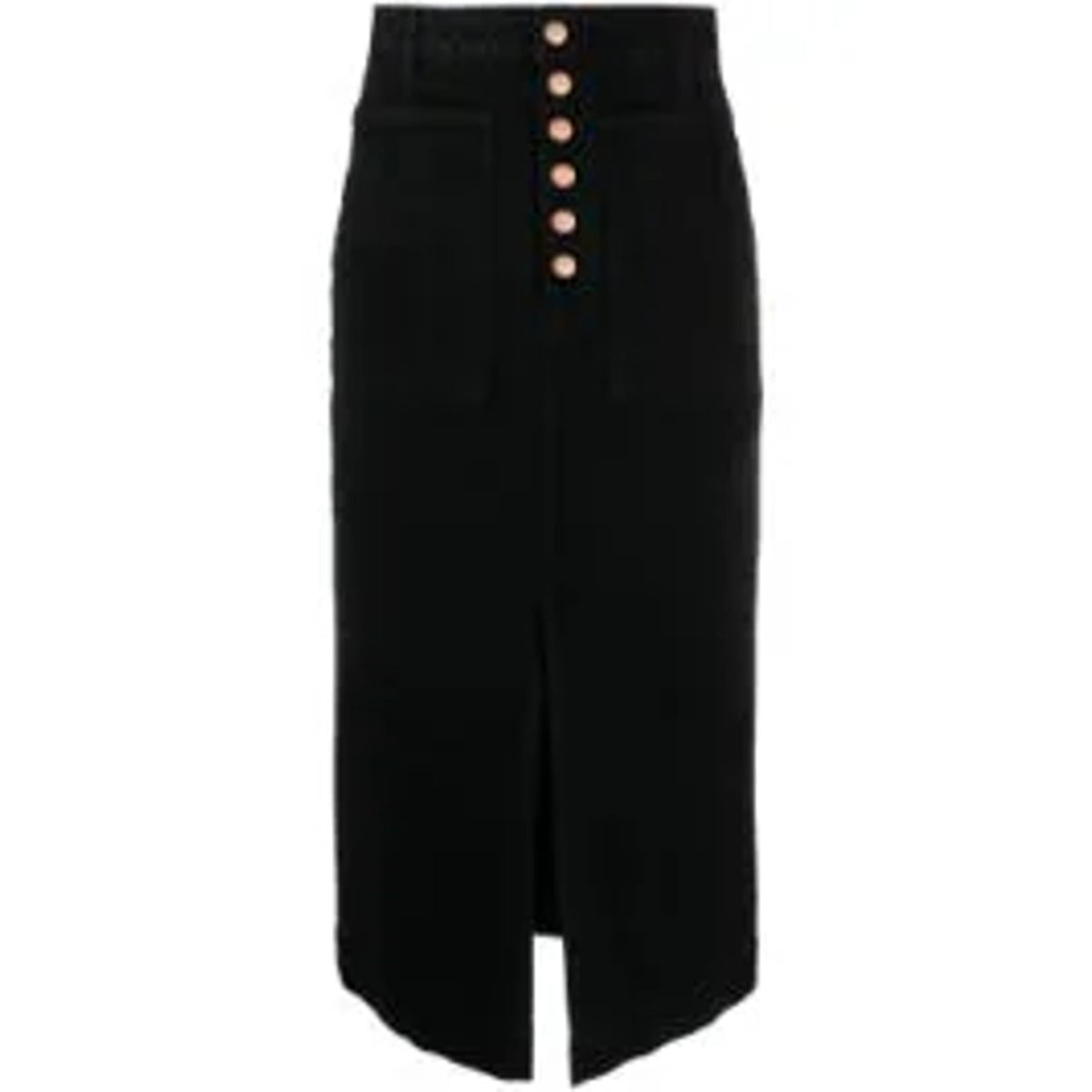 Ulla Johnson Classic Black Bea Denim Midi Size 6 Skirt