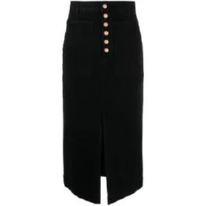 Ulla Johnson Classic Black Bea Denim Midi Size 6 Skirt