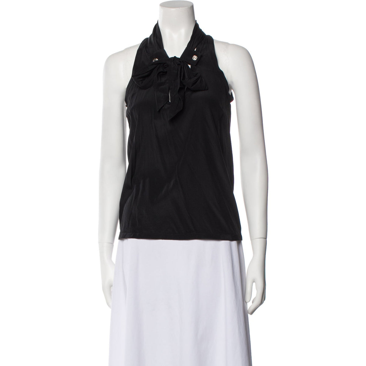 Gucci Black Silk Halterneck Top Size 38