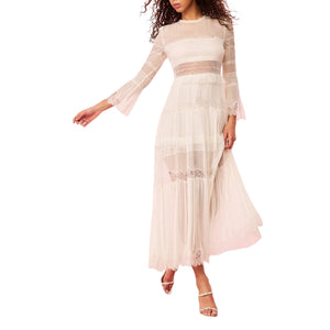 Loveshackfancy Romantic Beige Rosney Lace Maxi Gown Size 6