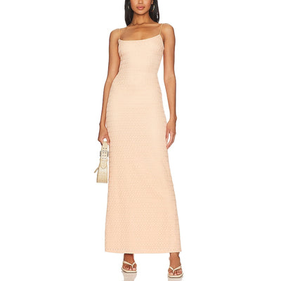House Of Harlow 1960 Textured Orange Nieto Maxi Dress Size M