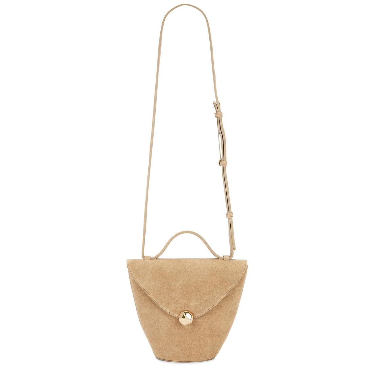 Flattered Suede Brown Evelina Shoulder Bag